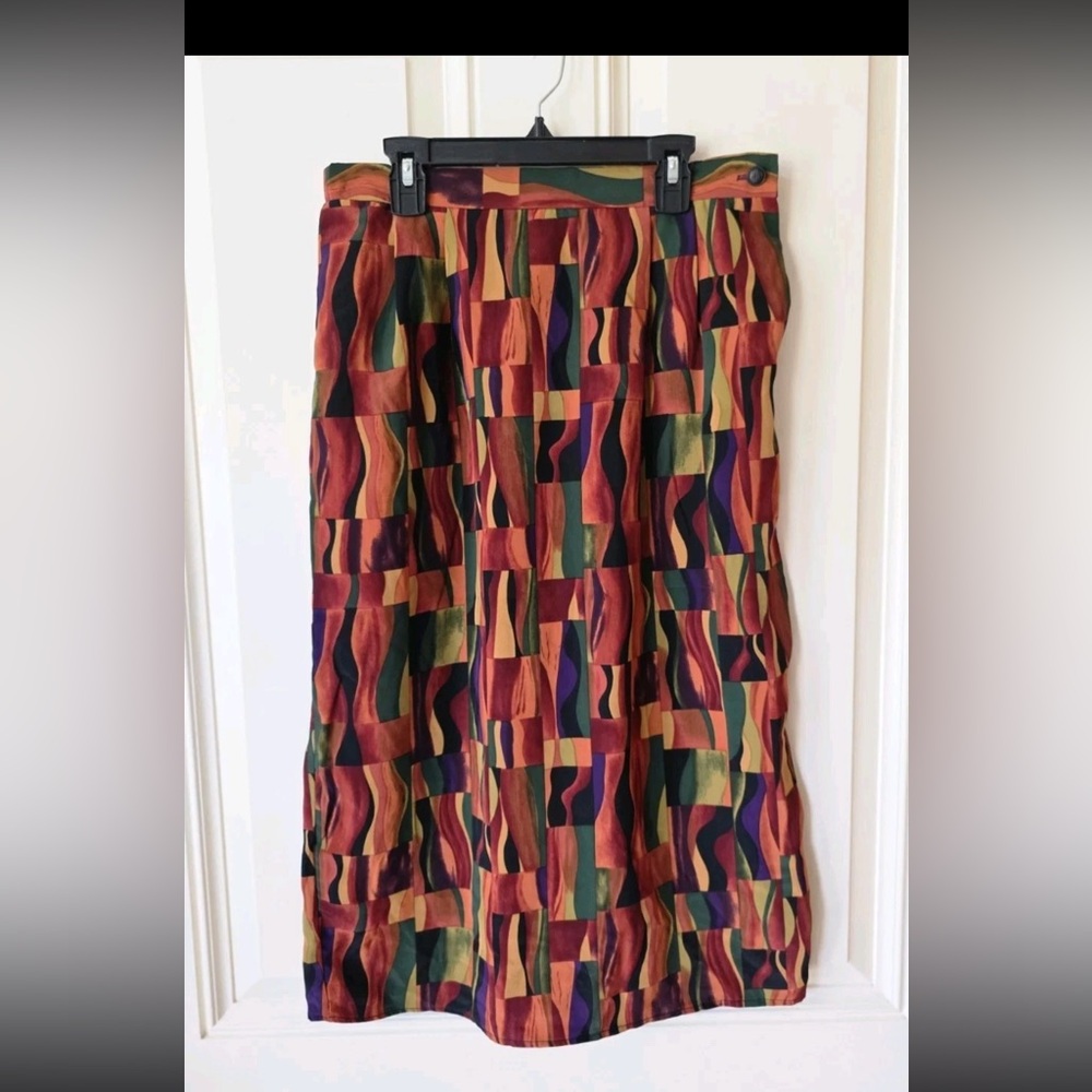 Vibrant Abstract Maxi Skirt